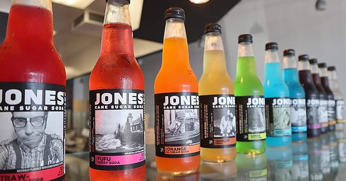 Jones Soda 12 ounce Glass Bottles (Green Apple 12 Bottles)