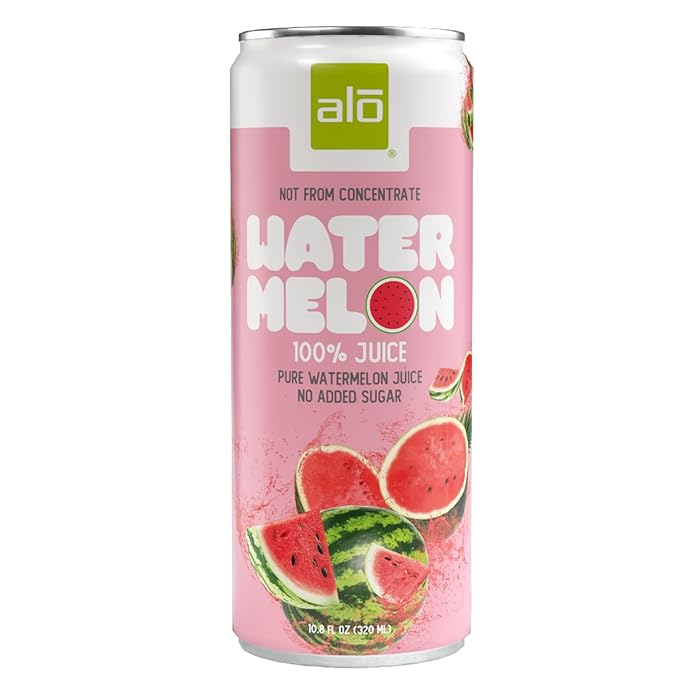 ALO Slim Can Juice | Watermelon Juice | Not from Concentrate | 10.8oz Cans (Pack of 12)