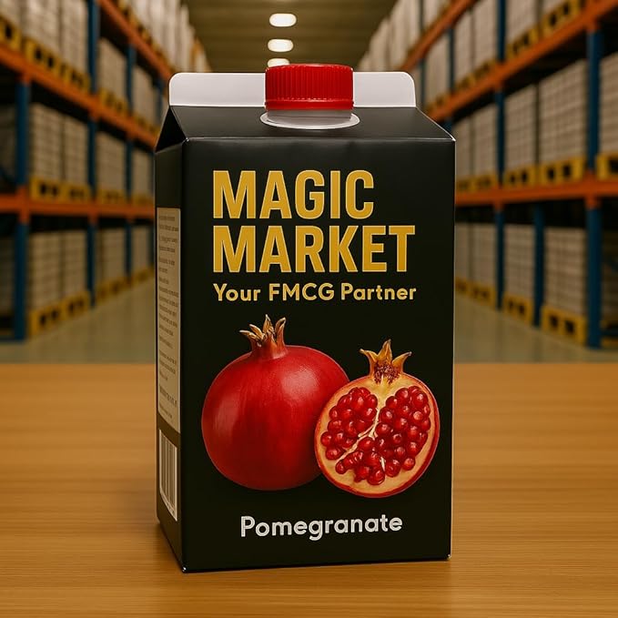 Magic Market Pomegranate Juice Drink Naturally Sweetened 32 Fl Oz Pack of 6
