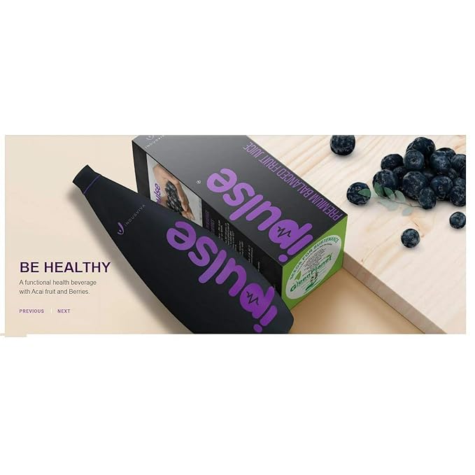 Ipulse Premium Balanced Fruit Juice. A Functional Health Beverage With ACAI Fruit Berriesn by Indusviva