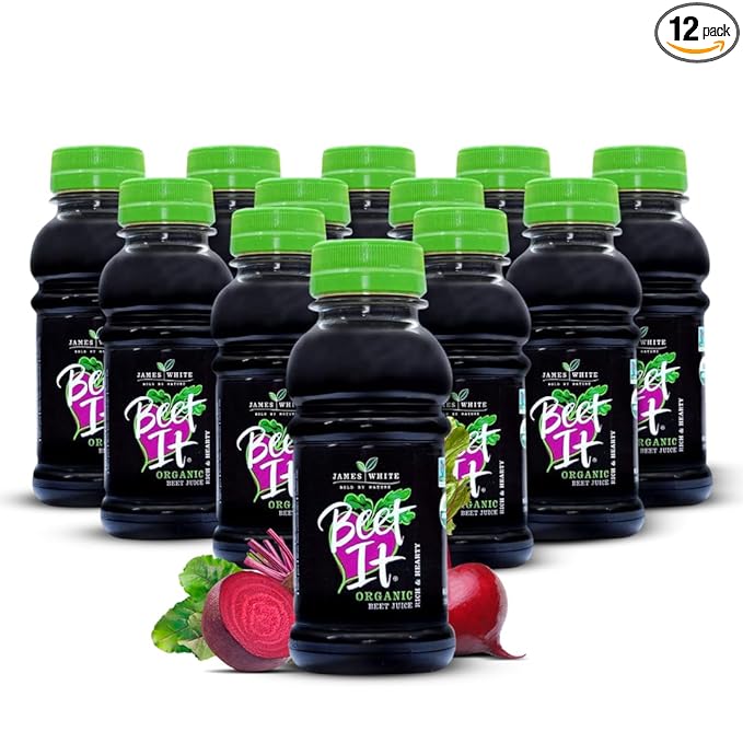 BEET IT Organic Beet Juice 8.5 Ounce (Pack of 12) GMO-Free 100% Natural Beet Juice Organic - Gluten Free No Added Sugar Not from Concentrate