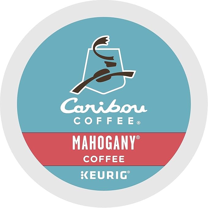 Caribou Coffee Mahogany Single-Serve Keurig K-Cup Pods Dark Roast Coffee 96 Count