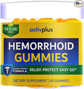 Hemorrhoid Treatment to Reduce Re-occurrences &amp Easier Regularity with Stool Softener | 7 Clinically Studied hemorrhoid Ingredients | Plant-Based Sugar Free Lemon 60 Vegan Gummies