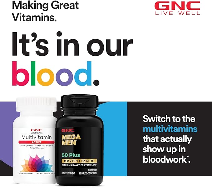 GNC Mega Men Energy and Metabolism Vitapak Program Convenient Complete Nutrition 5 Products in 1 Packet Calorie Burn Thermogenic 300mg Caffeine 30 Daily Packs