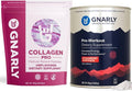 Gnarly Collagen Pro Unflavored (15.87oz) and Gnarly Preworkout Strawberry Lemonade (14.82oz)