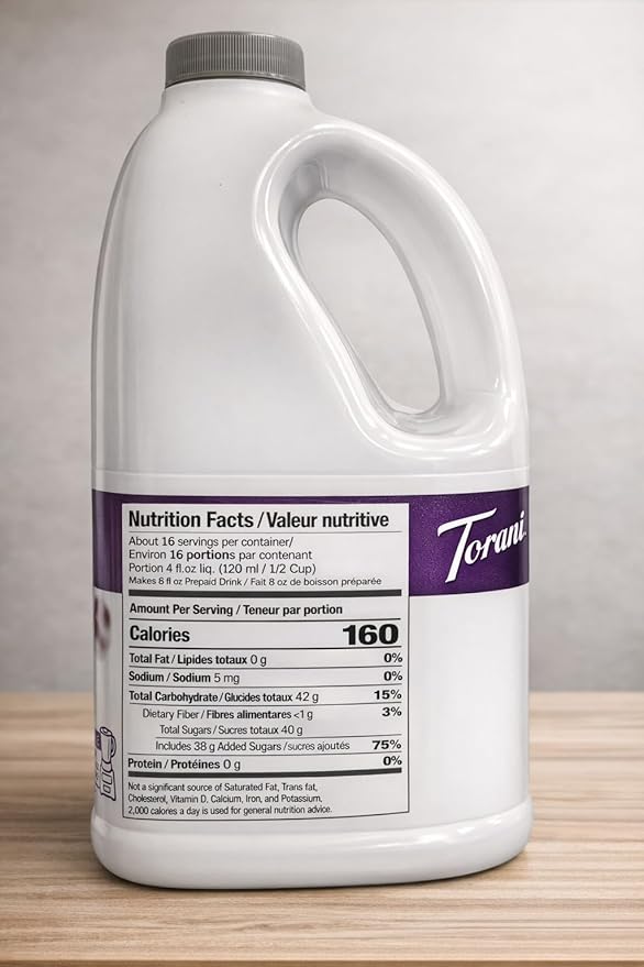 Torani Real Fruit Smoothie Mix Blueberry Pomegranate 64 Ounce