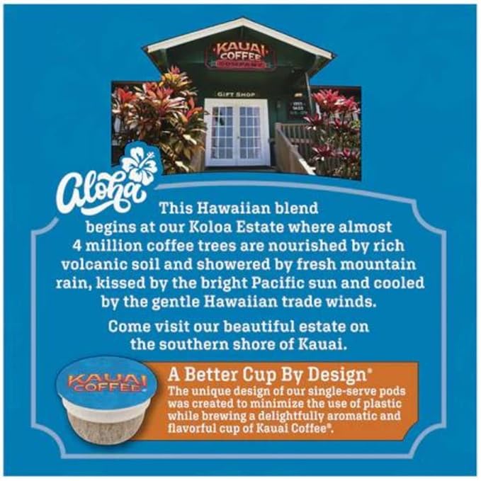 Kauai Coffee Island Sunrise Mild Roast Single Serve Cups 36 Count
