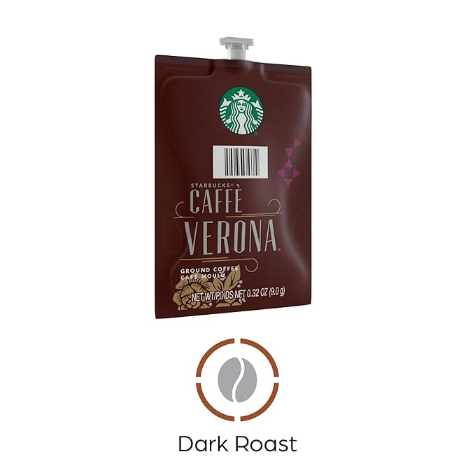 Starbucks Caffé Verona Dark Roast Coffee Fresh Pack for Flavia Brewers (Pack of 76 Fresh Packs)