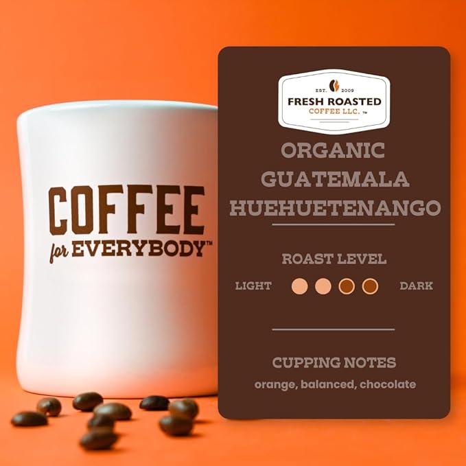 Fresh Roasted Coffee Organic Guatemala | Single Origin USDA Organic Mold &amp Myco 3rd Party Tested Kosher | Medium Roast 2 lb (32 oz) Whole Bean