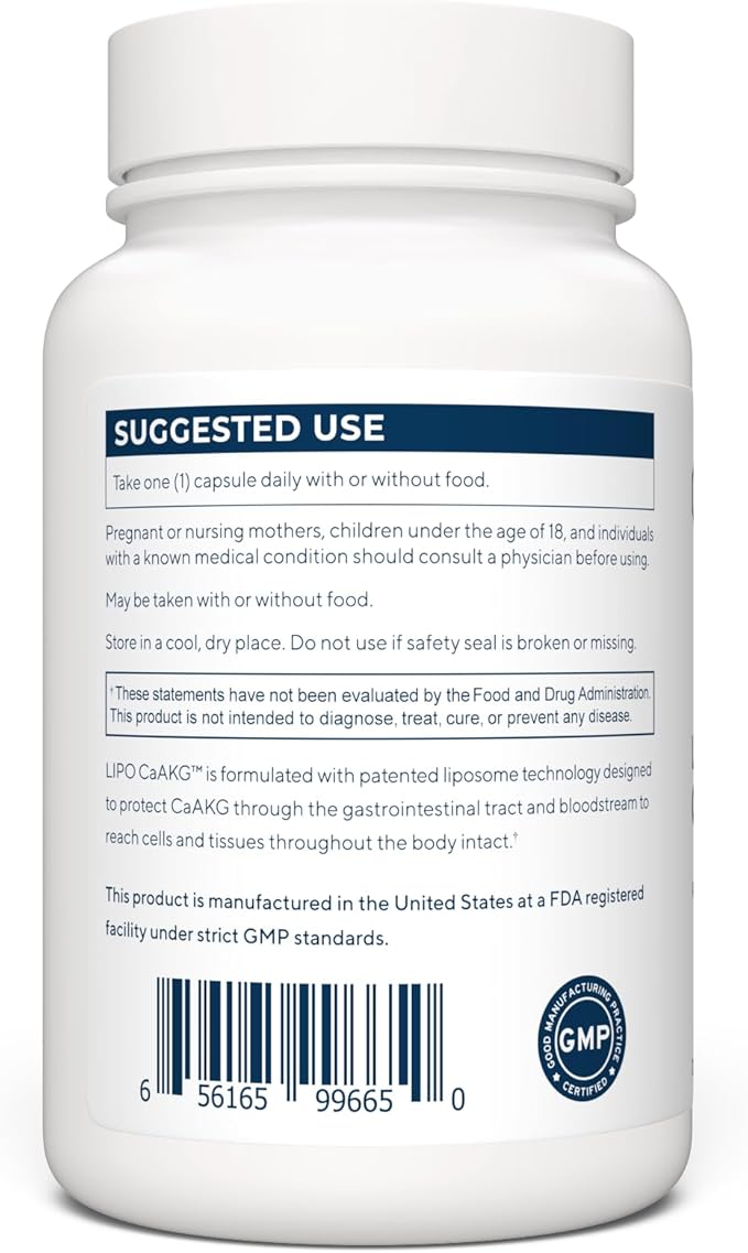 RENUE by SCIENCE CA AKG Supplement | High Strength Liposomal Calcium AKG | 90 Calcium Alpha-Ketoglutarate Capsules - 300mg CA AKG per Serving CA-AKG Supplement | Non-GMO &amp Made in The USA