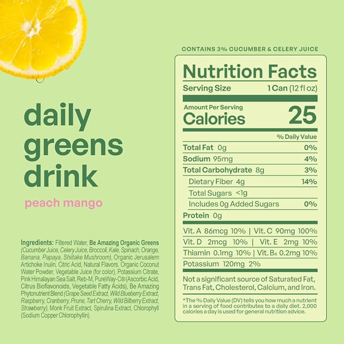 Be Amazing Beverage Greens Pink Lemonade 8 Pack 96 fl oz