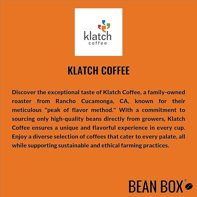 Bean Box Sampler - Roasted by Klatch 2-Pack Freshly Ground Coffee Gourmet Coffee