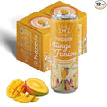 Happie Fungi Fusion Mango – Sparkling Adaptogen Drink with Lion’s Mane Cordyceps &amp Red Reishi – Plant-Based Nootropic 40 Calorie Zero Sugar Added Vegan Functional Soda Alternative (12 pack)