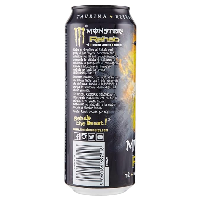 Monster Rehab Drink Lemonade Tea 16 fl oz