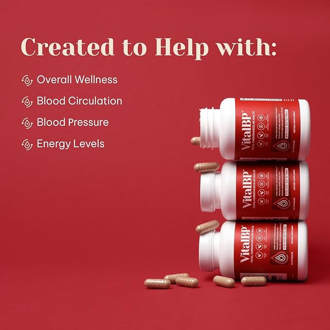 4 Pack - Support for Normal Blood Pressure - Supports Blood Flow &amp Arteries - with CoQ10 L-Citrulline and K2 &amp D3-60 Capsules