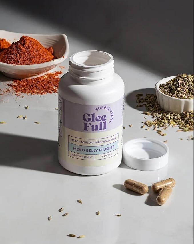GleeFull Meno Belly Flusher - Menopause Supplements for Women - Hormone Balance for Weight Loss - Supports Digestion to Maintain Healthy Metabolism