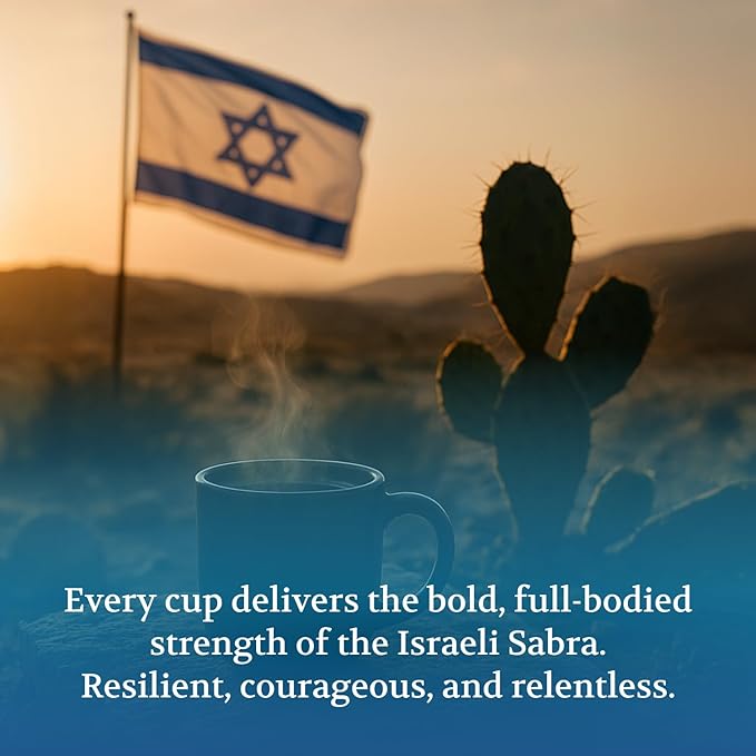 Iron Dome Coffee – Sabra Spirit Whole Bean Coffee Dark Roast – Fresh Roasted Coffee Beans – Bold Rich Flavor – 12oz Bag – Inspired by the Heritage of Jerusalem