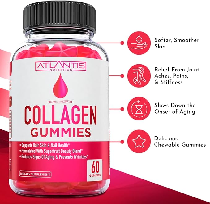 Atlantis Nutrition Collagen 60 Gummies + 8-in-1 Immune Support 60 Gummies
