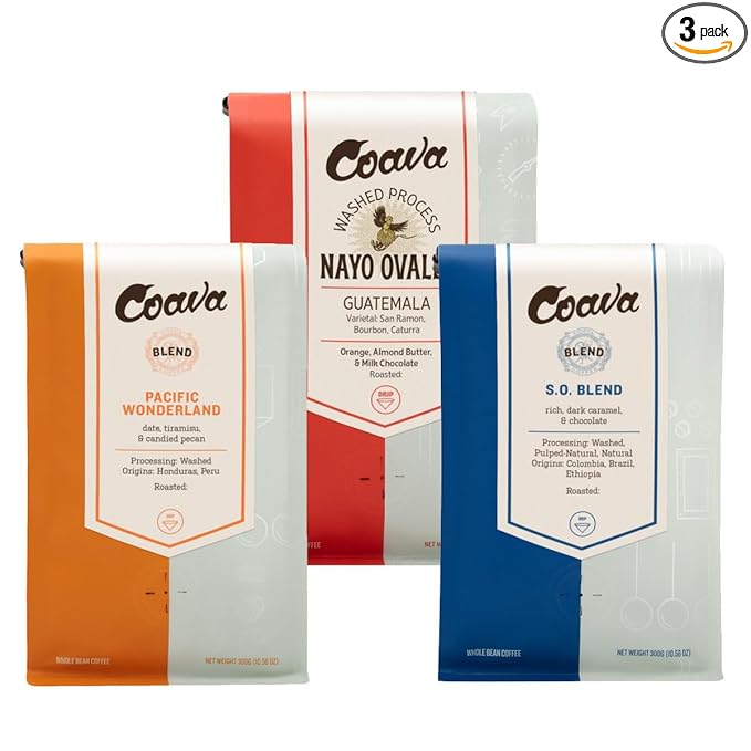 Bean Box Sampler - Roasted by Coava Roasters 3-Pack Whole Bean Coffee Gourmet Coffee
