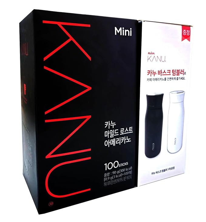 Kanu Mini Colombia Mild Roasted Instant Americano Coffee with Random Gift_0.03 oz x 100 Sticks
