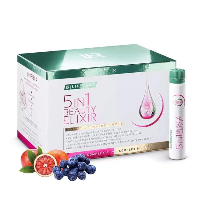 LR Health&ampBeauty Lifetakt Beauty Elixir 5 in 1 Women Skin Nails Health with Collagen 30x25 ml