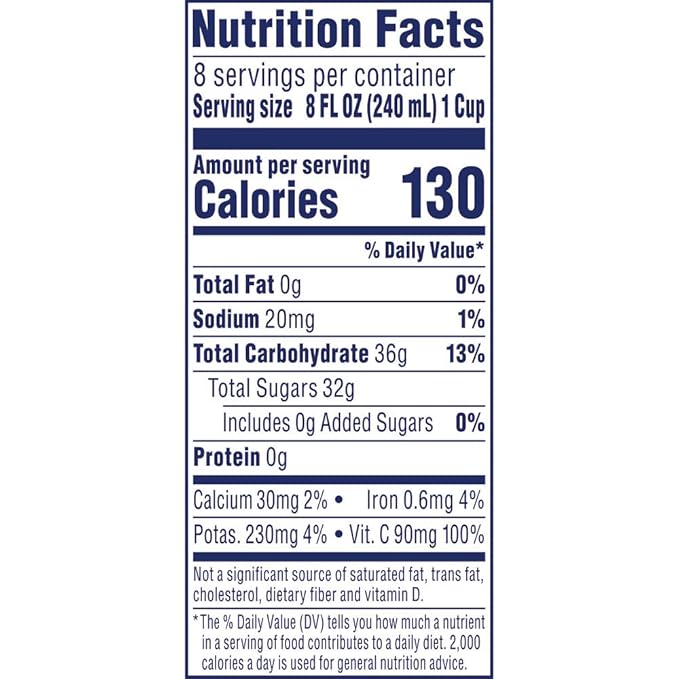Ocean Spray® 100% Juice Cranberry Grape Juice Blend 64 Fl Oz Bottle (Pack of 8)