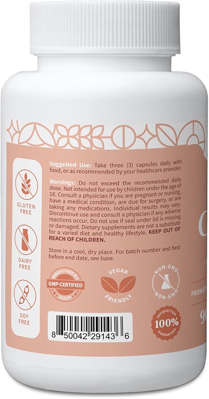 Pattern Wellness Fibro Complex – Advanced Formula with BioPerine® for Nutrient Absorption – Supports Muscle Joint &amp Mobility Health – 90 Vegan Capsules
