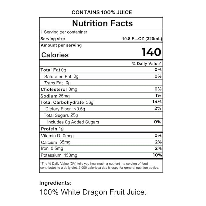 Namai 100% All Natural Pure Dragonfruit Juice No Added Sugar No Preservatives Pack of 24