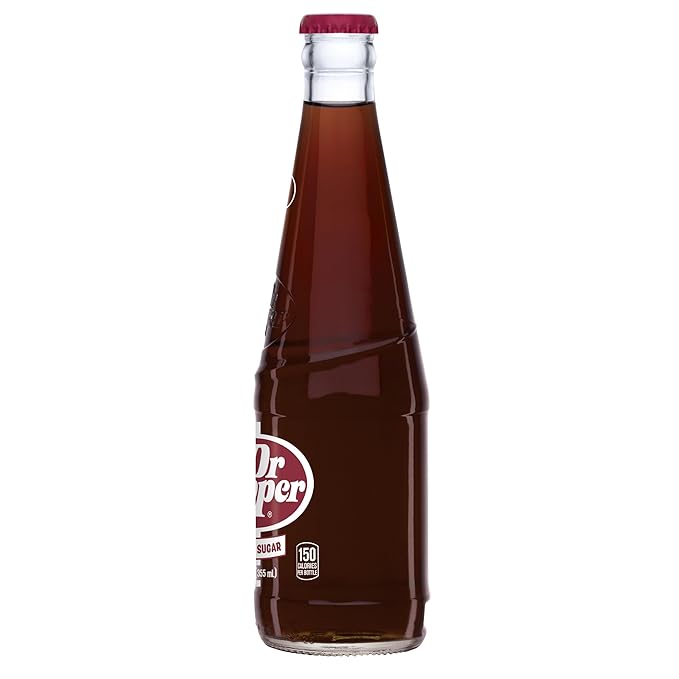 Dr Pepper Real Sugar Soda 12 Oz Glass Bottle (Pack of 6 Total of 72 Oz)