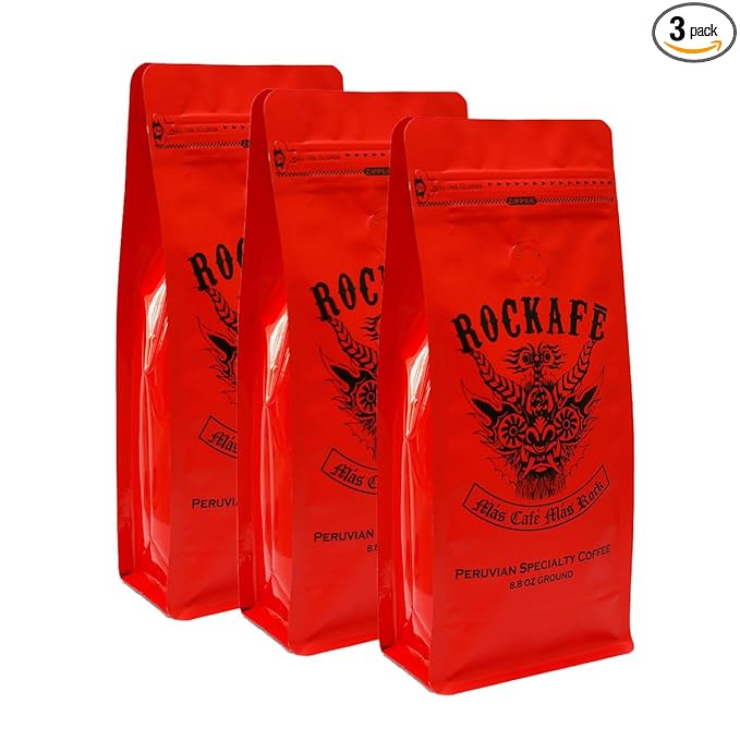 Rockafe Diablada Edition - 8.8 oz Bag of Peruvian Specialty Coffee - By Iky Store (Red Caturra and Bourbon) (3)
