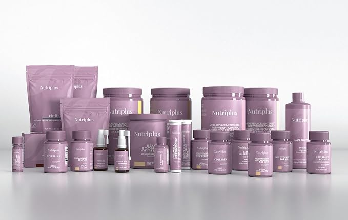 FARMASi Nutriplus Beauty Shot Collagen – Type I &amp III Collagen with Hyaluronic Acid Biotin &amp Vitamins Sugar-Free Cranberry Flavor 1.69 fl oz x 12 Shots