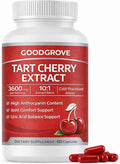 Good Grove Tart Cherry Extract Capsules GoodGrove Tart Cherry Extract Supplement | 10:1 Extract 3600mg Strength | Supports Joint Comfort 60 Count (1)