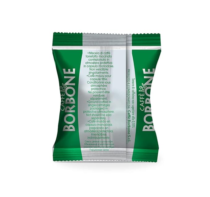 Caffè Borbone Green Blend Decaffeinated Nespresso Compatible Espresso Coffee Pods 100 Count Espresso Pods