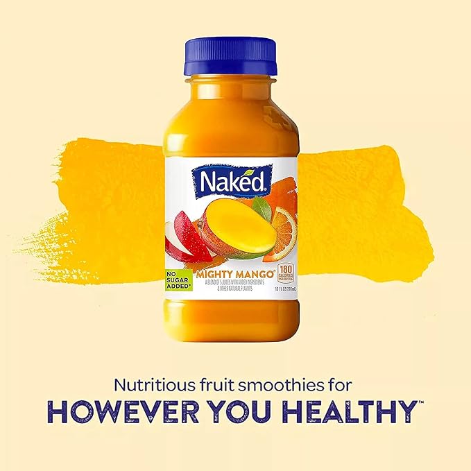 Gourmet Kitchn Naked Juice Variety Pack | Strawberry Banana Mighty Mango Berry Blast and Blue Machine | No Sugar Added And Non GMO - 2 Boxes (10 oz. 12 pk. Each) Total 24 Juice2 Pack