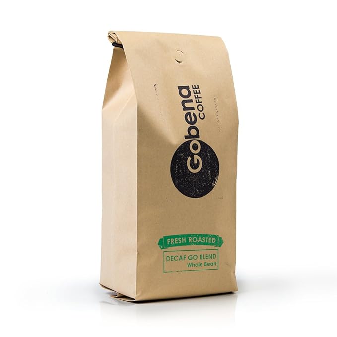 Gobena Coffee 2lb Decaf Medium Roast Whole Bean Fresh Roasted 100% Arabica Specialty Coffee 32 ounces 2 pounds Bulk