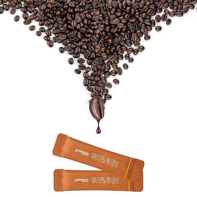 Korean Instant Coffee Mix Sticks Americano and Hazelnut 100 Count 1g Each Gom gom (100 Hazelnut)
