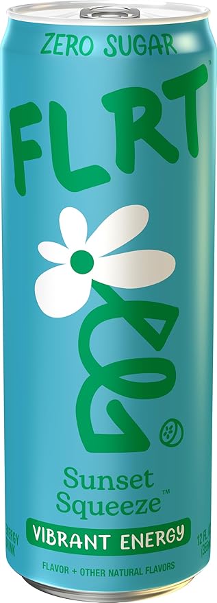 FLRT Energy Sunset Squeeze Clean Energy Energy Drink 12 Fl Oz (Pack of 12)