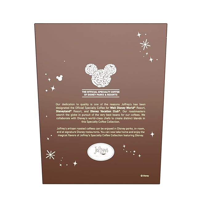 Joffrey's Coffee - Disney French Roast Blend Artisan Dark Roast Arabica Coffee Beans Full-Bodied Blend Hints of Caramel &amp Chocolate 2.0 Compatible (Single Serve 24 Count)