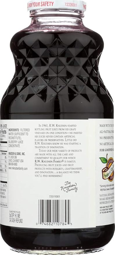 Knudsen Just Juice Blueberry 32.0 FO (Pack of 6)