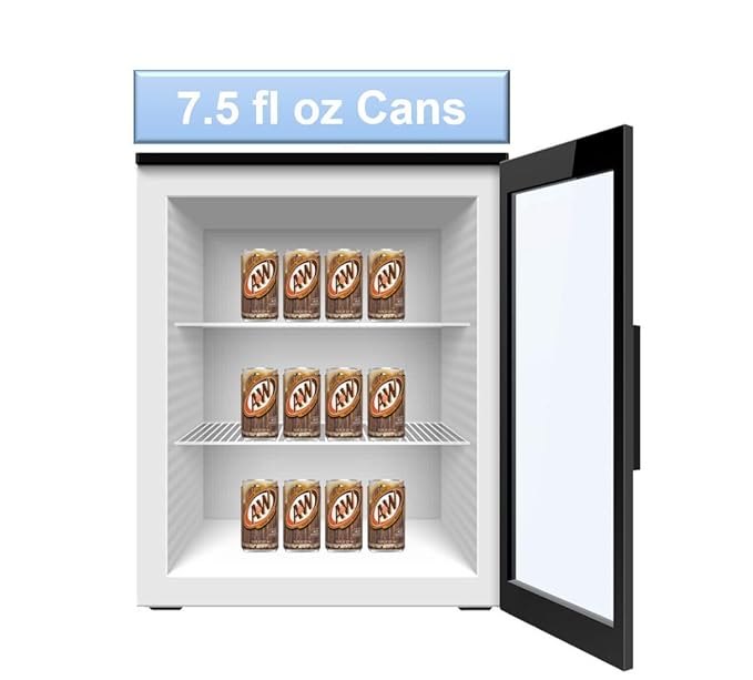 Root Beer Mini Soda Cans 7.5 oz Soft Drinks Bulk Snacks Pack Small Refrigerator &amp Snack Pantry Drink 24 Count Beverage Bedroom &amp Kitchen Supplies