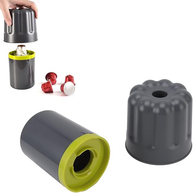 Capsule Coffee Grounds Container: Features Push Design a Practical Kitchen Accessory for Grounds and Capsule Separation