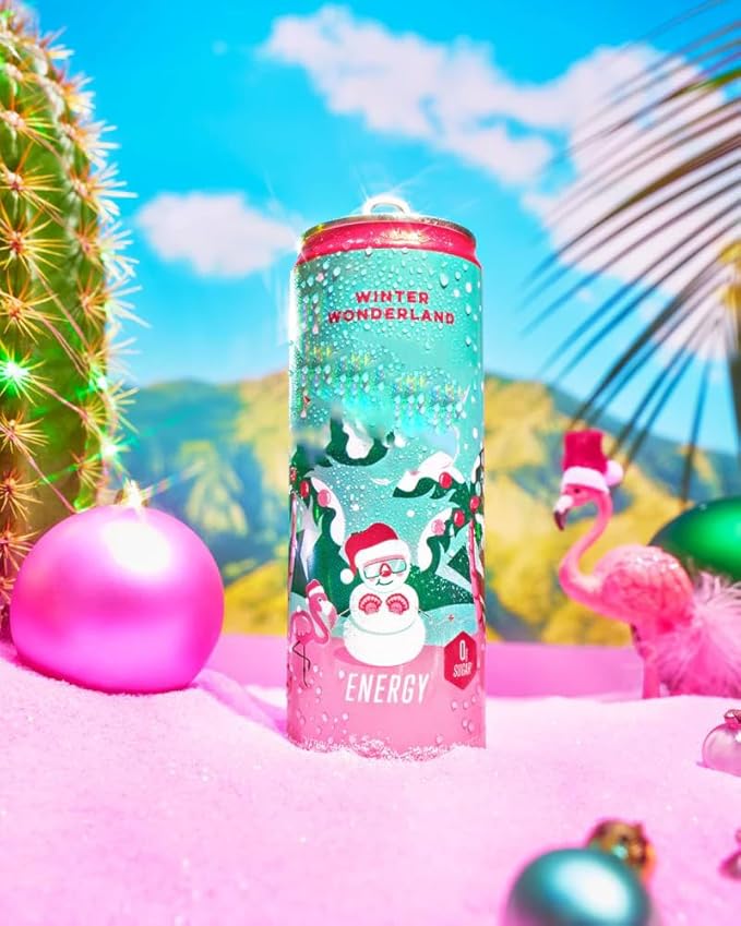 New Alanni Energy Drinks Winter Wonderland Sherbet Swirl Pumkin Cream Variety Pack Sugar-Free Low-Calorie Energy Boost Drink 12 fl oz (Pack of 6) Repackaged By * Shadow Hunter*