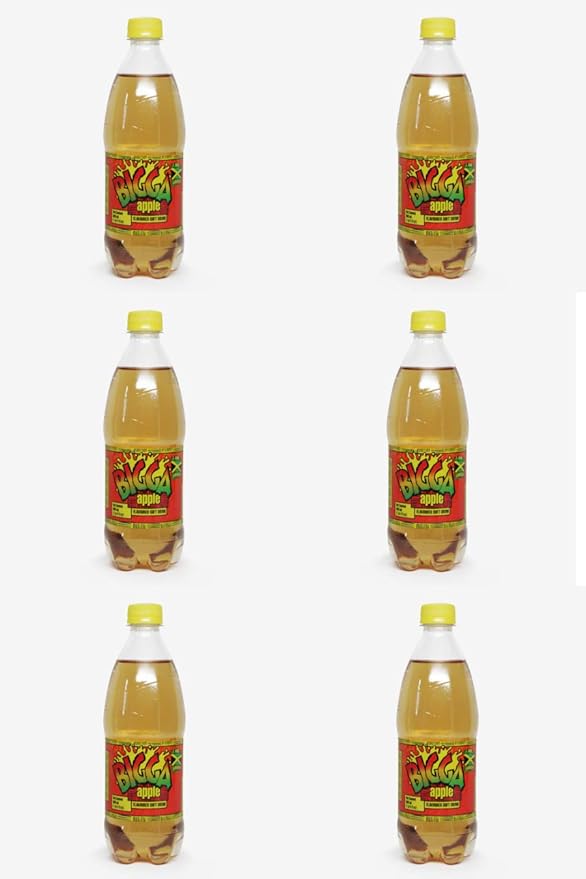 Bigga Jamaican Soda Soft Drink 20oz 6 Pack (Apple)