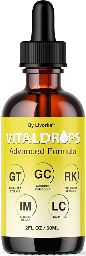 Vital Drops - Official Vital Drops Advanced Formula VitalDrops Daily Premium Liquid Supplement Support All Natural Multivitamin for Overall Health &amp Wellness 1 Bottle for 1 Month