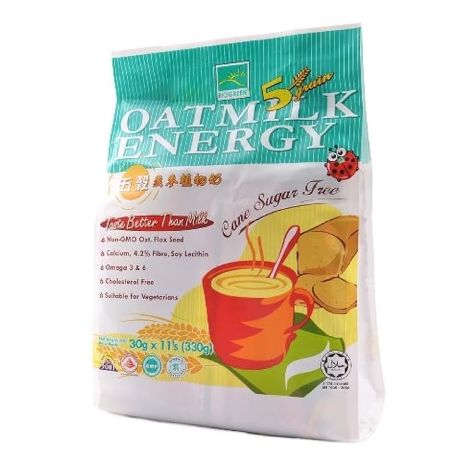 Biogreen Five Grain Oatmilk Energy 330g (1 Pack)