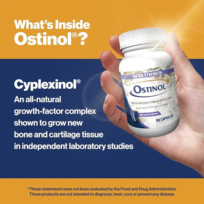 Ostinol Standard 350mg - Bone &amp Joint Supplement | Stem Cell Activation Certified | Bio Active Protein Complex for Moderate Bone Loss &amp Moderate Joint Dysfunction - 30 Capsules