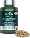 Plant-Based Collagen Booster - Vegan Support with Vitamin C Amino &amp Hyaluronic Acids - 700mg/Serving - Non-GMO Gluten-Free No Filler - 60 Capsules 2 Capsules/Day for 1 Month Supply