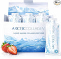 Liquid Marine Collagen Peptides for Women – 8000mg Hydrolyzed Liquid Collagen Supplement with Biotin &amp Vitamins for Hair Growth Skin Nails &amp Joints Strawberry Flavor Sugar Free 14 Sachets
