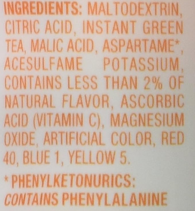 Crystal Light Natural Green Tea Peach Mango Drink Mix (30 Pitcher Packets 6 Canisters of 5)