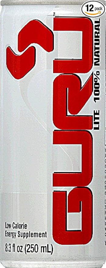 GURU Lite Natural Energy Drink 8.4 fluid-ounces (Pack of 12)